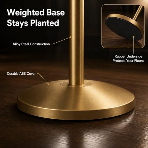 CCW 22 X 28 Inch Vertical Pedestal Floor Sign Holder, Satin Brass