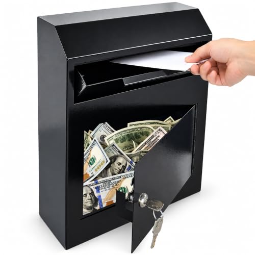 Plugsharge Anti-Fishing Key Drop Box with Key Lock for Wall Mount