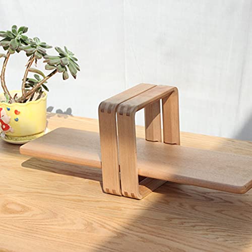 TOMYEUS Bookshelf Wooden Bookshelf Floor Standing Bookcase Bookshelf Simple Student Desktop Bookshelf Wooden Small Desk Shelves Book Storage Rack Freestanding Bookshelves Tree Bookshelf