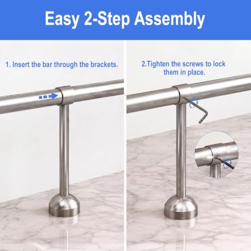 Home Bar Foot Rail, Brushed Stainless Steel Bar Footrest