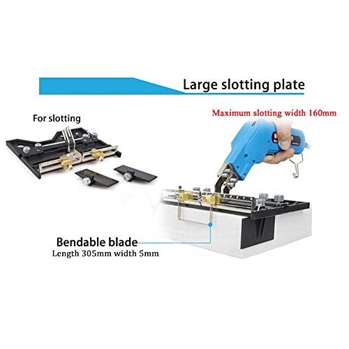 110V Hand Held Electric Foam Hot Cutter Knife Grooving Carving Knife Sculpture Styrofoam Sponge Cutting with Blades & Accessories (With large slotting board)