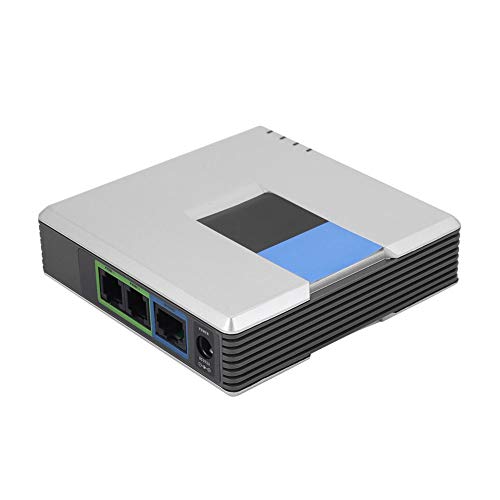 Eboxer VOIP Gateway 2 Ports SIP V2 Protocol Internet Phone Adapter with Network Cable for PAP2T (US Plug)