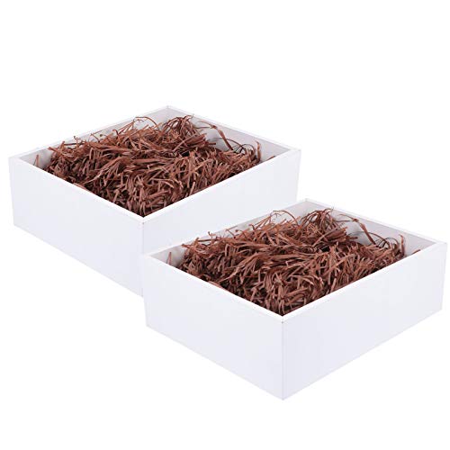 ETAZMDITE Shredded Paper for Gift Boxes, Glitter Shredded Tissue Paper For Easter Gift Filling Multicolor 22x15cm Pack Of 6(Coffee*2 Pieces,22 * 15Cm*3Pcs)