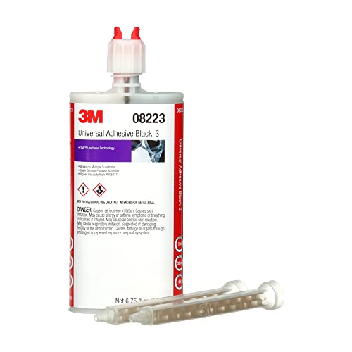 3M Universal Adhesive Black - 3, 08223, High Viscosity, Gap Filling, Durable, Industrial, 200 mL Cartridge