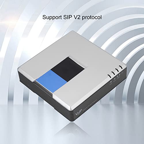 LICAEVEY VoIP Gateway 2 Ports SIP V2 Protocol Internet Adapter with SIP RJ45 Network Cable for PAP2T (US Plug)