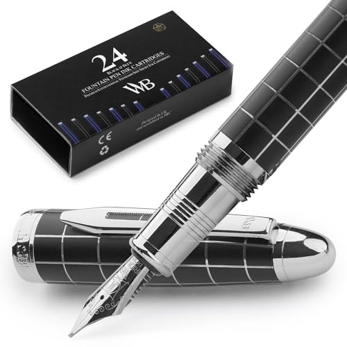 Wordsworth & Black Majesti Luxury Fountain Pen Set for Writing, Medium Nib
