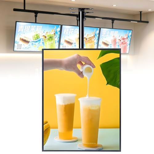 ROGHA Led Light Box Menu Board, Ultra Slim Snap Frame Illuminated Poster Display, Advertising Sign for Restaurant, Café, Shop Vertical-50X70cm