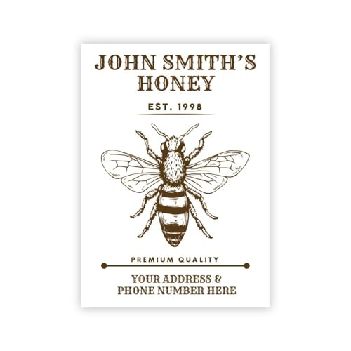 Personalized Honey Roll Labels, Custom Honey Product Stickers, Business Honey Labels for Mason, Honey Bee Favors, Honey Lid Stickers