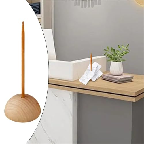 4/8/12pcs Wooden Desk Receipt Holder Safe Memo Spike Stick for Bill Note Paper Order Office for Home(12pcs)