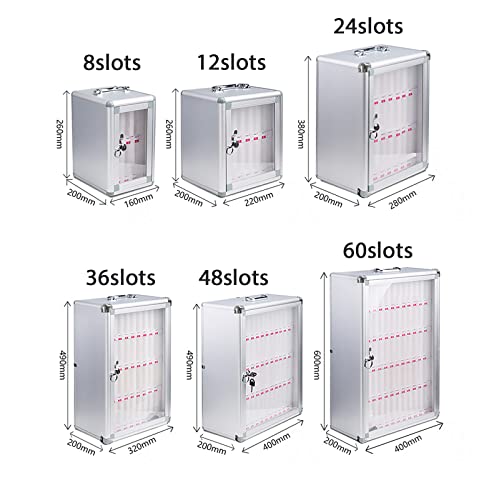 Cell Phone Storage Box with 36 Slots - Secure Cell Phone Safe Deposit Box with Handle for Office Classroom School and Meeting Storage Solutions,48slots