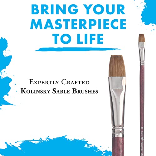 Princeton Siberia Genuine Kolinsky Sable Paint Brush for Oil, Series 7000, Bright, 10