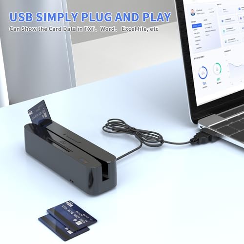 Symcode Multi-Function Chip Card Magnetic Card Reader,Credit Card Reader,Memory Chip Card Reader,Contactless NFC Chip Card Reader Can be Used with Cashier Register