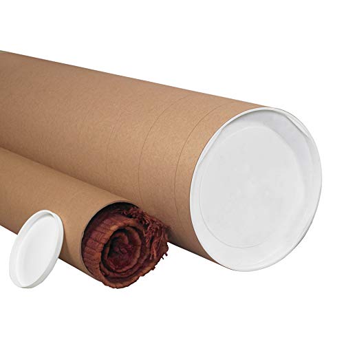 Partners Brand PP5060KHD Jumbo Mailing Tubes, 5" x 60", Kraft (Pack of 15)