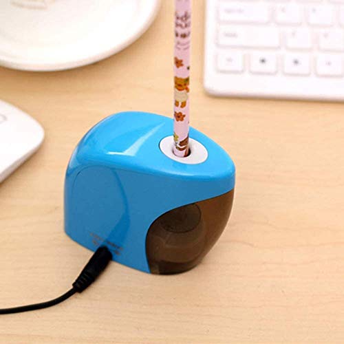 Electric Pencil Sharpener Pencil Sharpener Automatic Multifunctional Pencil Sharpener (Colour: Red) (Blue)