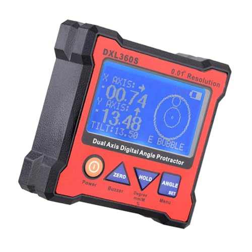 Xgsbvgdhw Dual Digital Angle Protractor Rechargeable Li-ion Battery