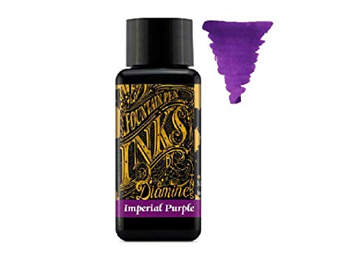 Diamine - 30ml Fountain Pen Ink - Colour Wheel - 6 x Bottles - Oxblood, Pumpkin, Steel Blue, Imperial Purple, Hope Pink, Delamere Green
