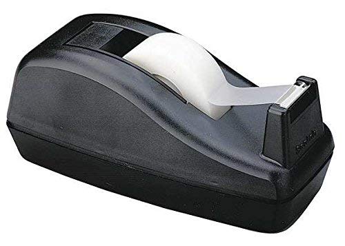 3M Scotch deluxe desk tape dispenser, 1" core, up to 3/4"x1500", black, case of 10