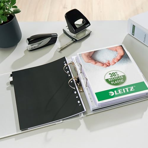Leitz 180° A4 Plastic Lever Arch File 80mm Red - Pack of 3