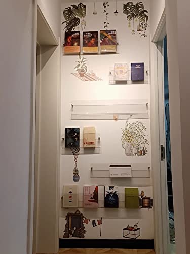 Display Rack Organizer Rack Clear Wall File Holder Organizer Hanging Magazine Rack, 1 2 3 Pack Acrylic Brochures Holder Journals Documents Display Stand, Exhibition Hall/ Nursery/ School ( Color : 2 P