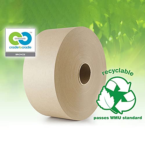 CURBY IPG IPG Water-Activated Tape, 2.76" x 328 ft, Tan, 4-Pack