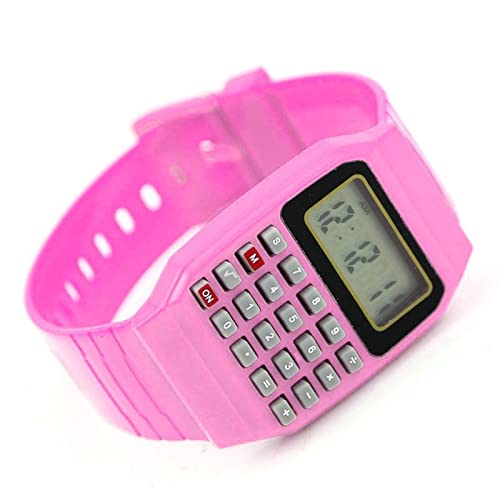 MENGKK Basic Office Calculators Electronic Date Multifunction Keyboard Calculator(Pink)