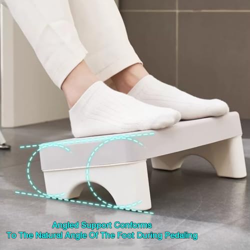 Ergonomic Foot Rest,Leg Support with 20° Tilt Angle,Under Desk Footrest for Office,Lightweight and Portable Design(White)