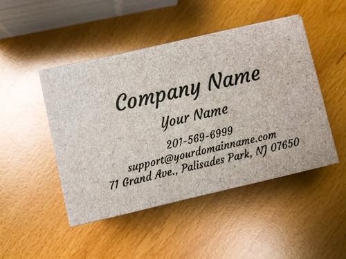 Custom Premium Business Cards, (250pcs to 2,500pcs) - Printed on 16pt(350gsm) or14pt (308gsm) Classic matte paper, Made in The USA (Kraft-Plain)