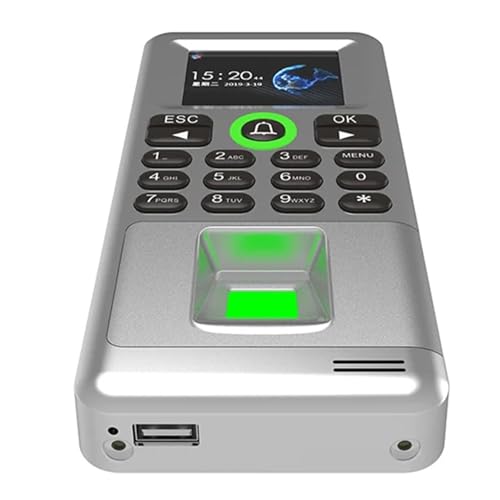ELUKHT Time Clock, Time Clock,Metal Access Control Time Attendance Machine Waterproof Outdoor Fingerprint Door Standalone Biometric Controller