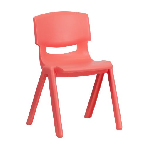 Flash Furniture Whitney 5 Pack Red Plastic Stackable School Chair with 13.25'' Seat Height