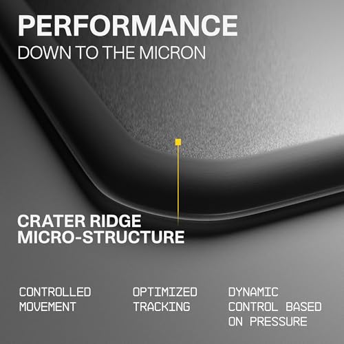 Wallhack CR-005 Glass Gaming Mouse Pad, 20x17.3 in, Black