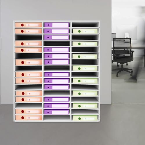 48 Slots Literature Organizer, Classroom Mailbox with Adjustable Shelves