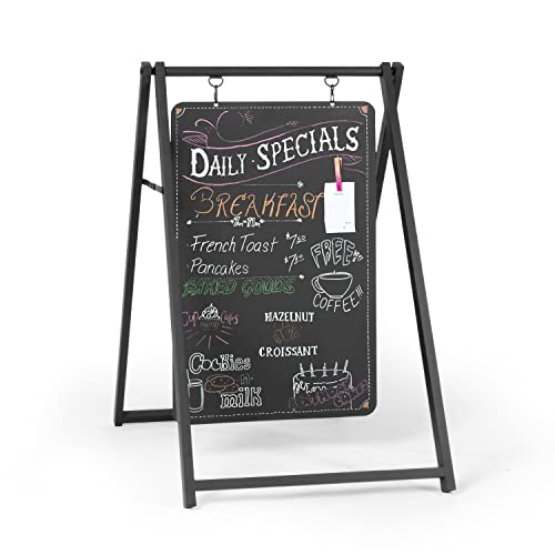 Ilyapa Metal A Frame Sign, Chalkboard Sidewalk Sign - 24x38 in Outdoor