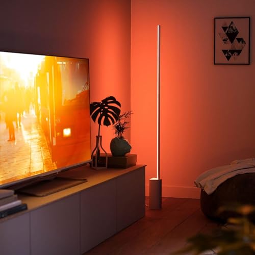 Philips Hue Signe Smart Color Changing Floor Lamp, 1-Pack, Black