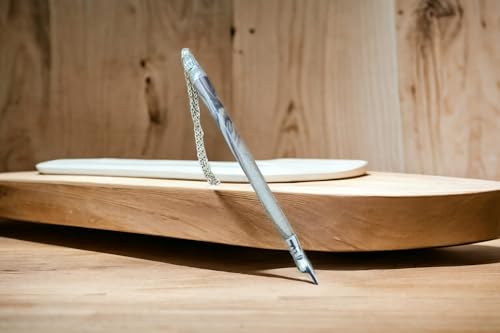 Authentic Olive Wood Torah Pointer Yad with Chain - 8" Handcrafted Book Marker for Scripture Reading