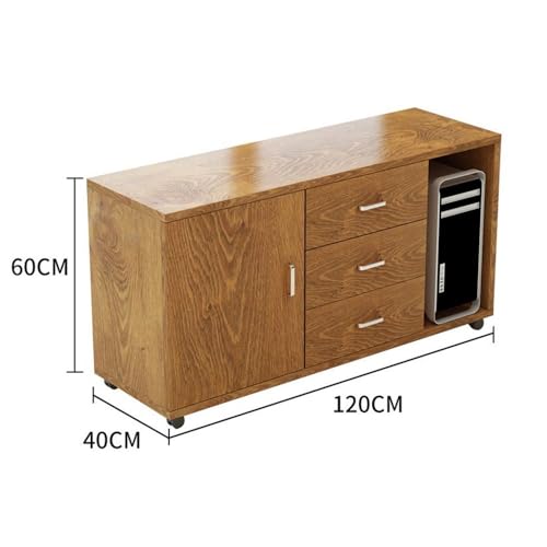 FYorbitH Filing Cabinet Office Side Cabinet File Storage Storage Cabinet Large Capacity Three Drawer Wooden Short Cabinet Against The Wall Simple Drawer Cabinet Drawer Cabinet
