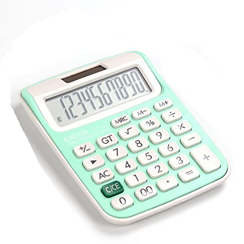 QERTYHJK 10 Digit Desk Calculator Large Buttons Financial Business Accounting Tool Portable with Lanyard