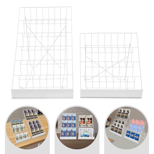 BOBKALATG Book Display Rack 2 Pack 4 6 Tier Freestanding Magazine Holder