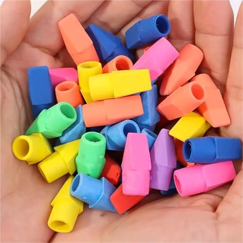 Pencil Top Eraser Caps 150 Pcs Random Bulk Pencil Top Erasers Colored Pencils Topper Protector Eraser Caps Office Supplies Student School Stationery