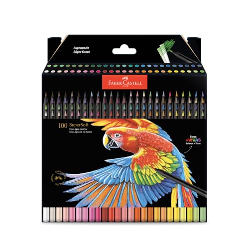Faber-Castell Ecolápis Supersoft Colored Pencils, 210700, 100 Colors
