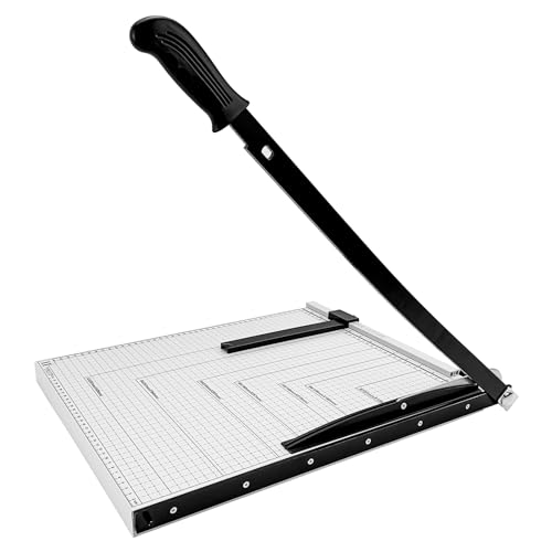Paper Cutter,Heavy Duty Paper Slicer with Safety Guard and Blade Lock,18" Cut Length Guillotine Trimmer with 12 Sheet Capacity,Paper Trimmer Paper Slicer Cutter for Office Home School (18inch)