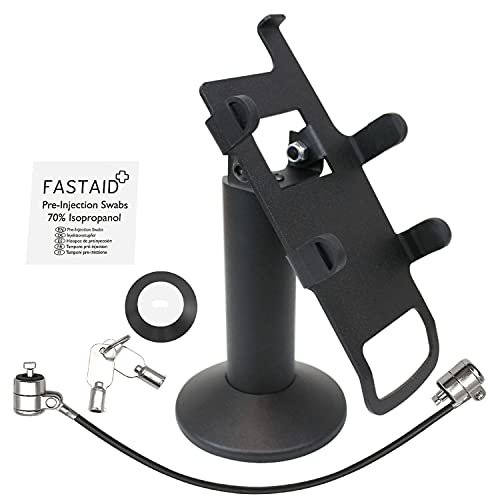 DCCStands First Data FD35 & First Data FD40 Swivel and Tilt Stand with Device to Stand Security Tether Lock, Two Keys 8"