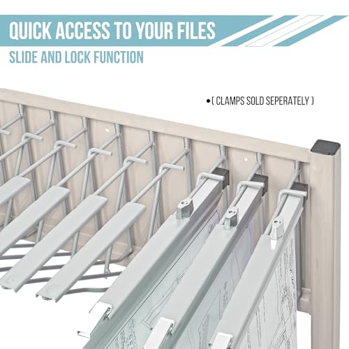 Adir Mobile Blueprint Holder – Construction Plan Rack, Map Organizer, Blueprint Rack, and Poster Display Rack for Jobsite and Office (Without Blueprint Clamps)