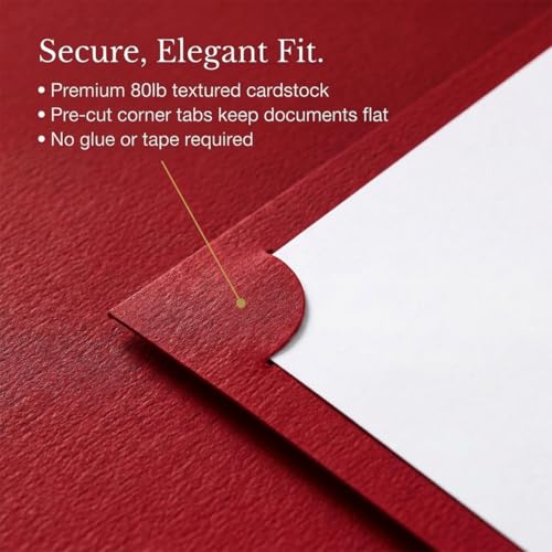 PaperDirect Red Elegance Certificate Jackets, 9.5 x 12, Silver Double Foil Border, Diplomas, Employee Recognition, Volunteer Appreciation, Award Ceremonies, Birthdays, Graduation, Pack of 50