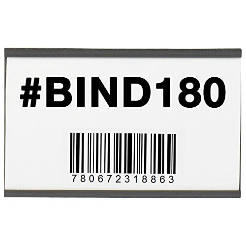 Aviditi 3 x 5 Inch Magnetic C-Channel Label Holder with Paper Inserts, for Labeling Metal Surfaces (25 Pack), Black