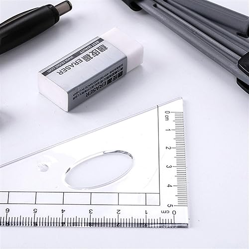 OREKPOT Compass Geometry Tool 8 Piece Math Geometry Kit for Students and Engineering Drawing - Drawing Compass, Basic Math Learning Tool Kit Drafting Tools Geometry Tool Set