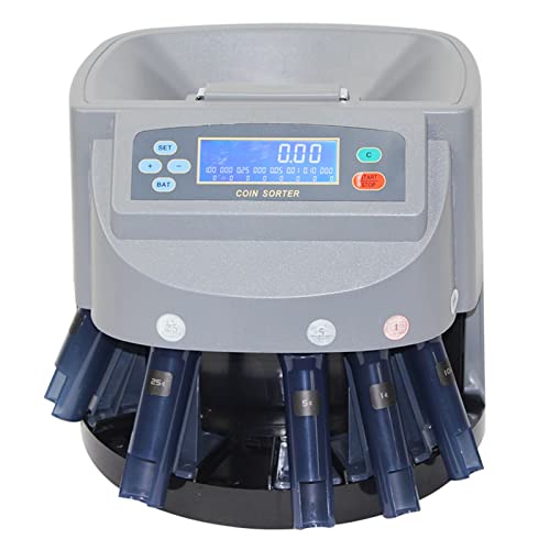 Acivirdde Coin Counter, Counting Device, Currency Sorting Machine, LCD Screen, Coin Counter Suitable for Multiple Countries.