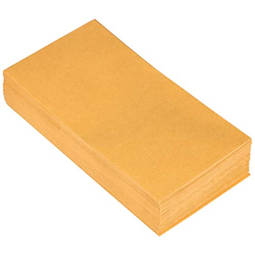 JAM PAPER #7 Coin Business Envelopes with Peel and Seal Closure - 3 1/2 x 6 1/2 - Brown Kraft Manila - Bulk 500/Carton