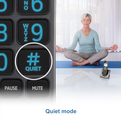 AT&T GL2101-2 DECT 6.0 2-Handset Cordless Phone with Call Block & Caller ID - Full-Duplex Speakerphone, 2" White Backlit Display, Lighted Keypad, Graphite & Black