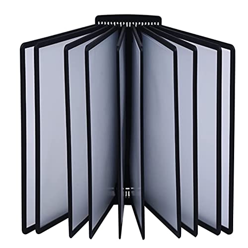 EliteBloom Wall Mounted File Holder - Desk Reference Organizer Catalog Display Rack 10 Pages Double-Sided Display Blac,