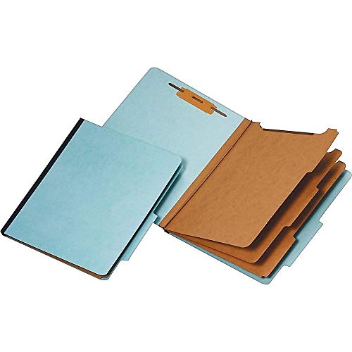 Staples Pressboard Classification Folder, Letter, 3-Div, Light Blue